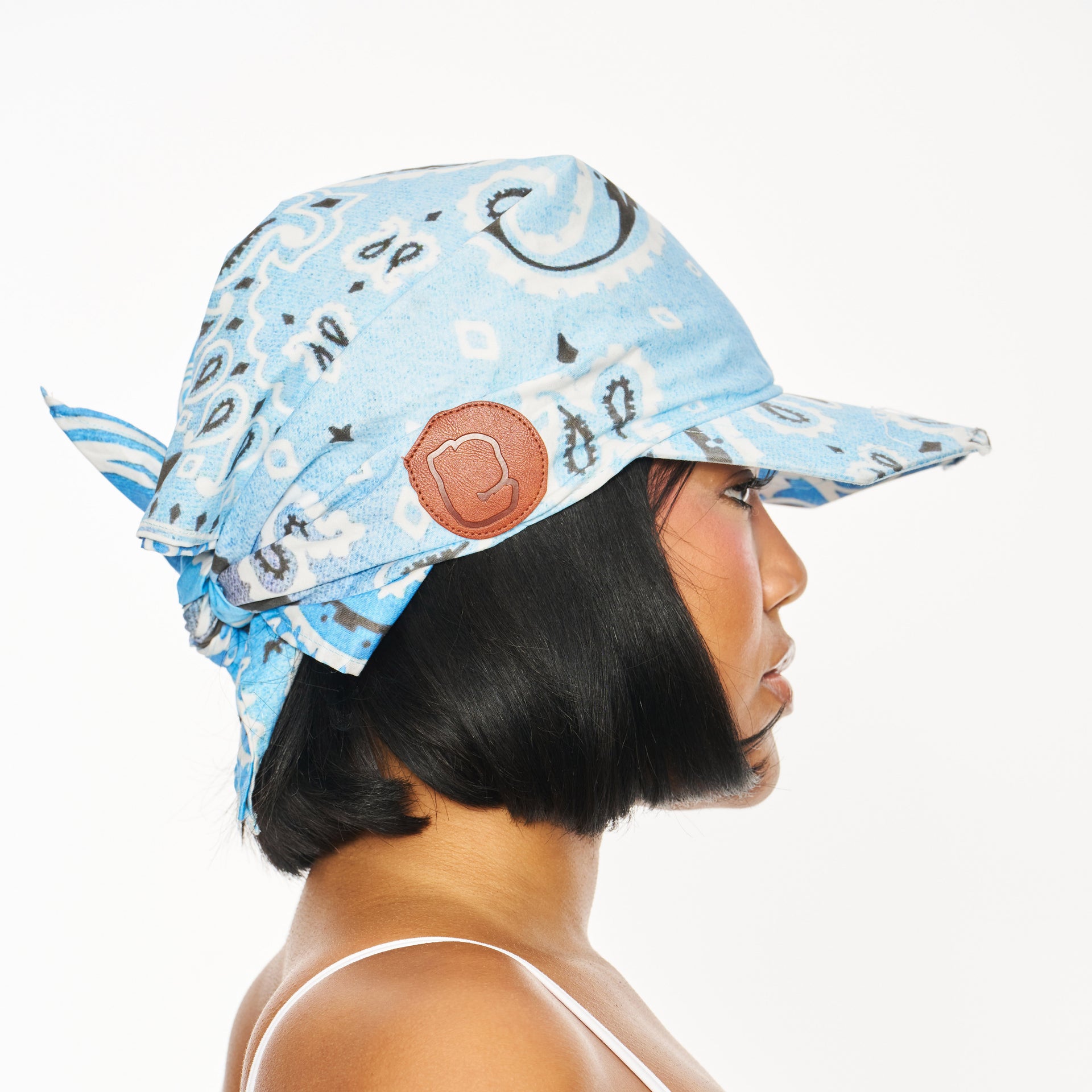 Paisley Hikage Tie Hat (Blue)
