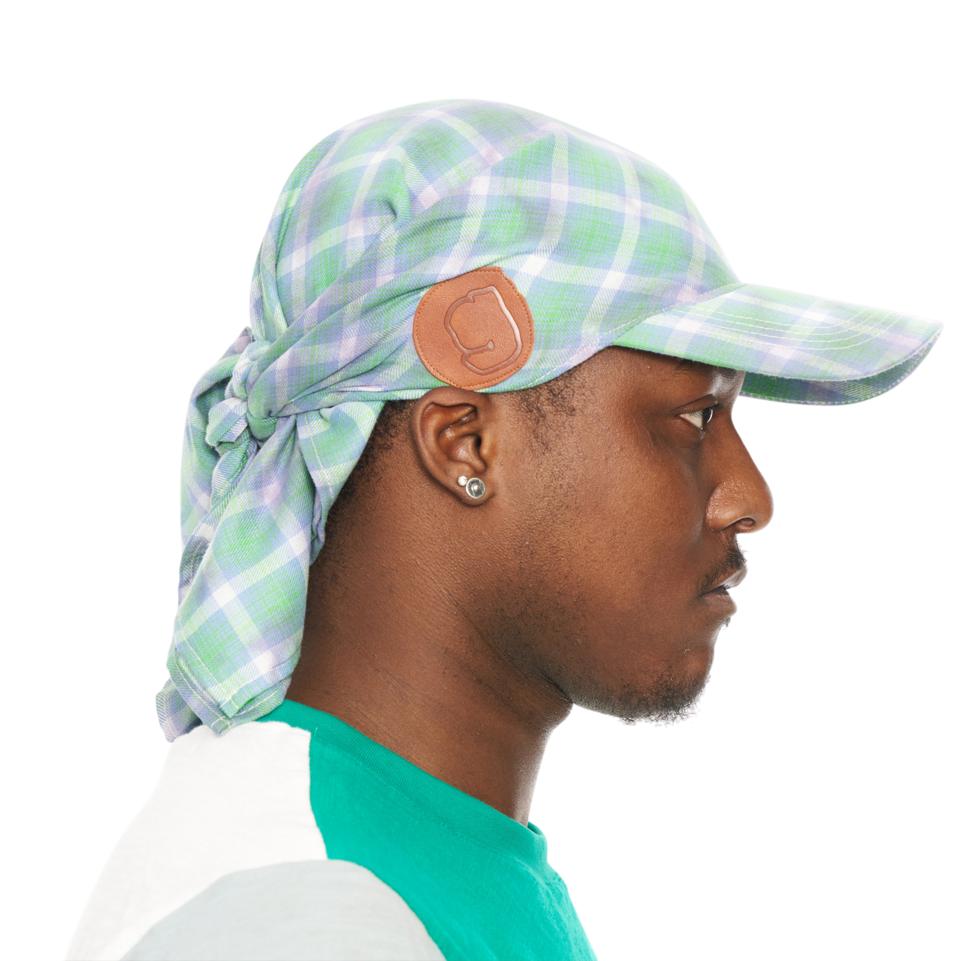 Hikage Tie Hat (BLUE PLAID)