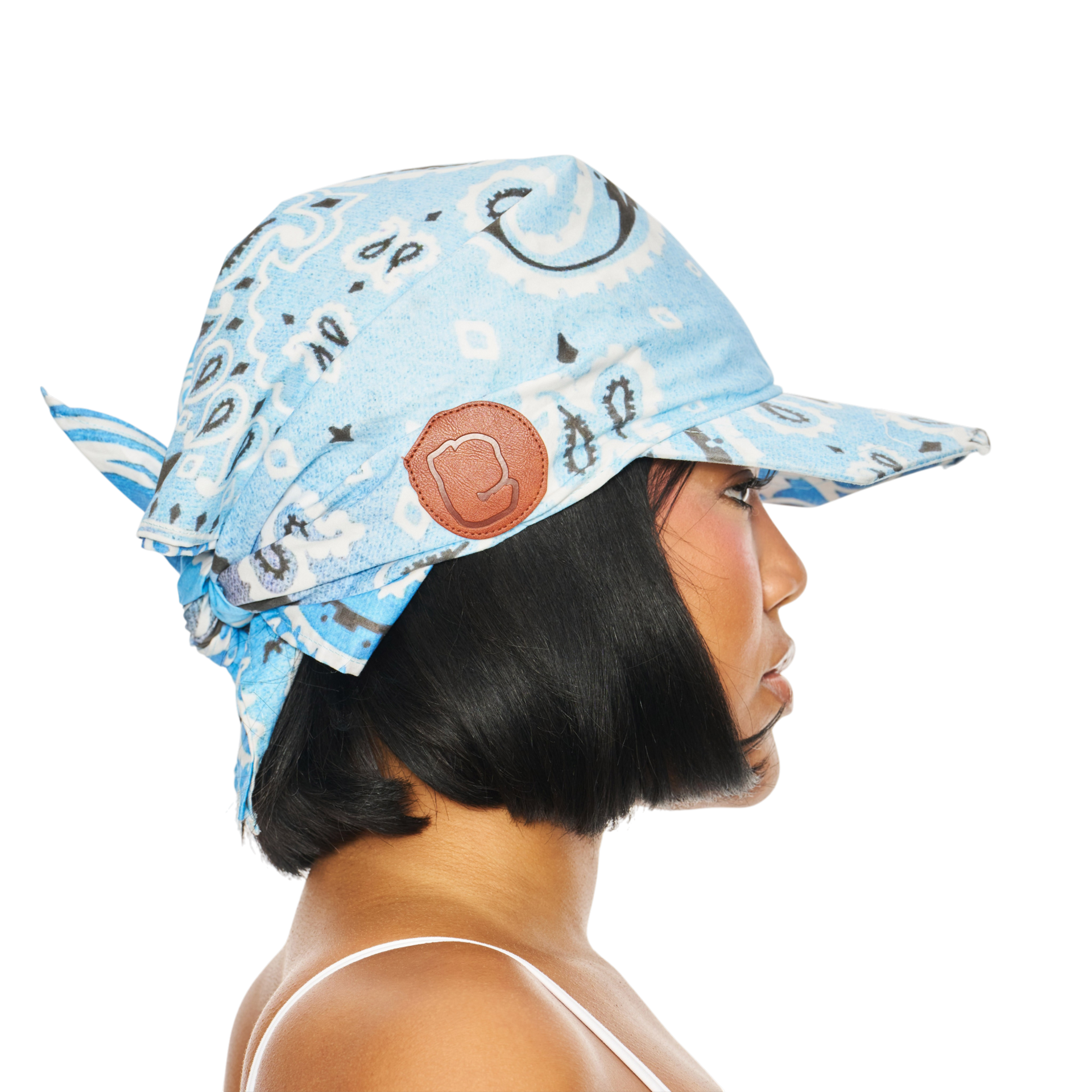 Paisley Hikage Tie Hat (Blue)