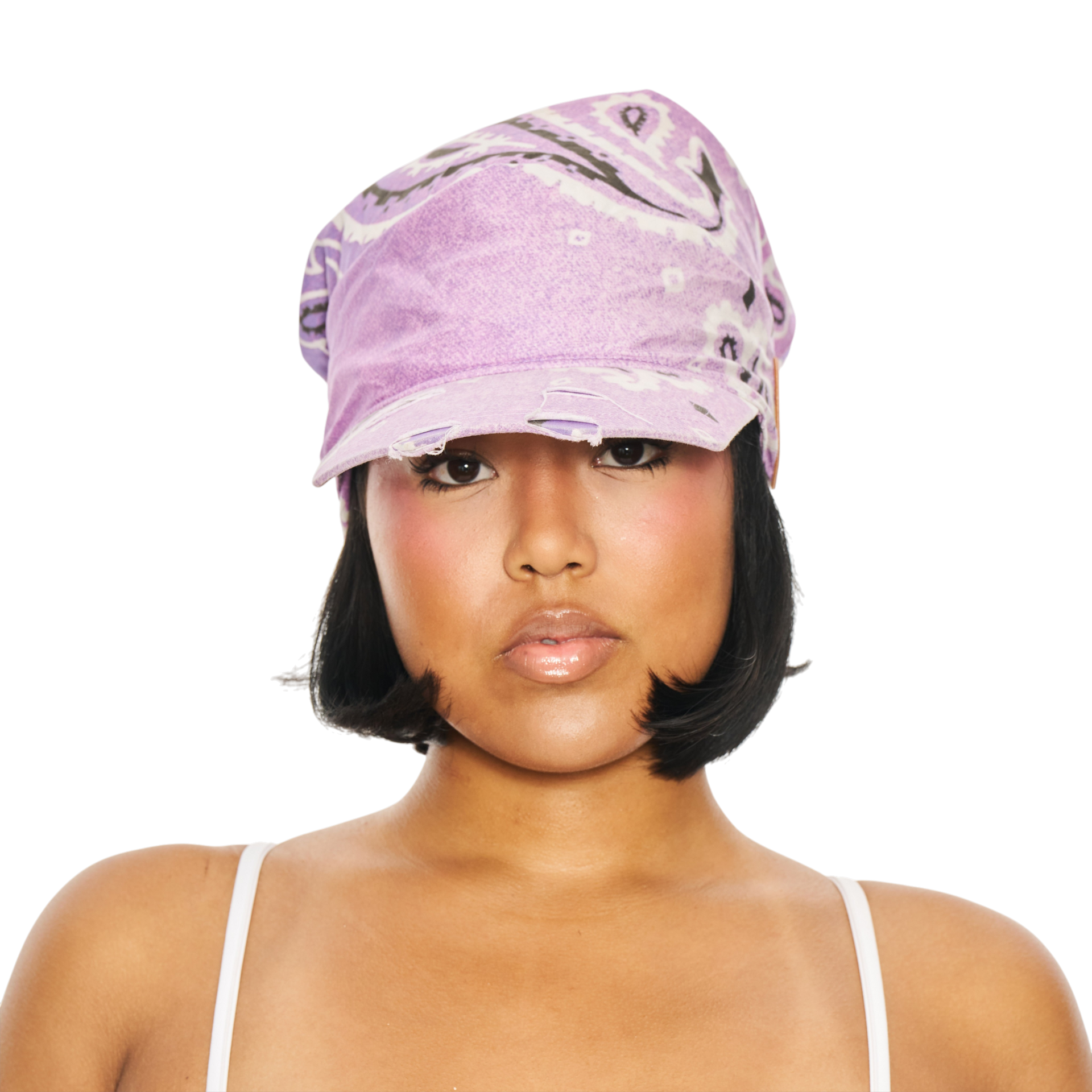 Paisley Hikage Tie Hat (Purple)