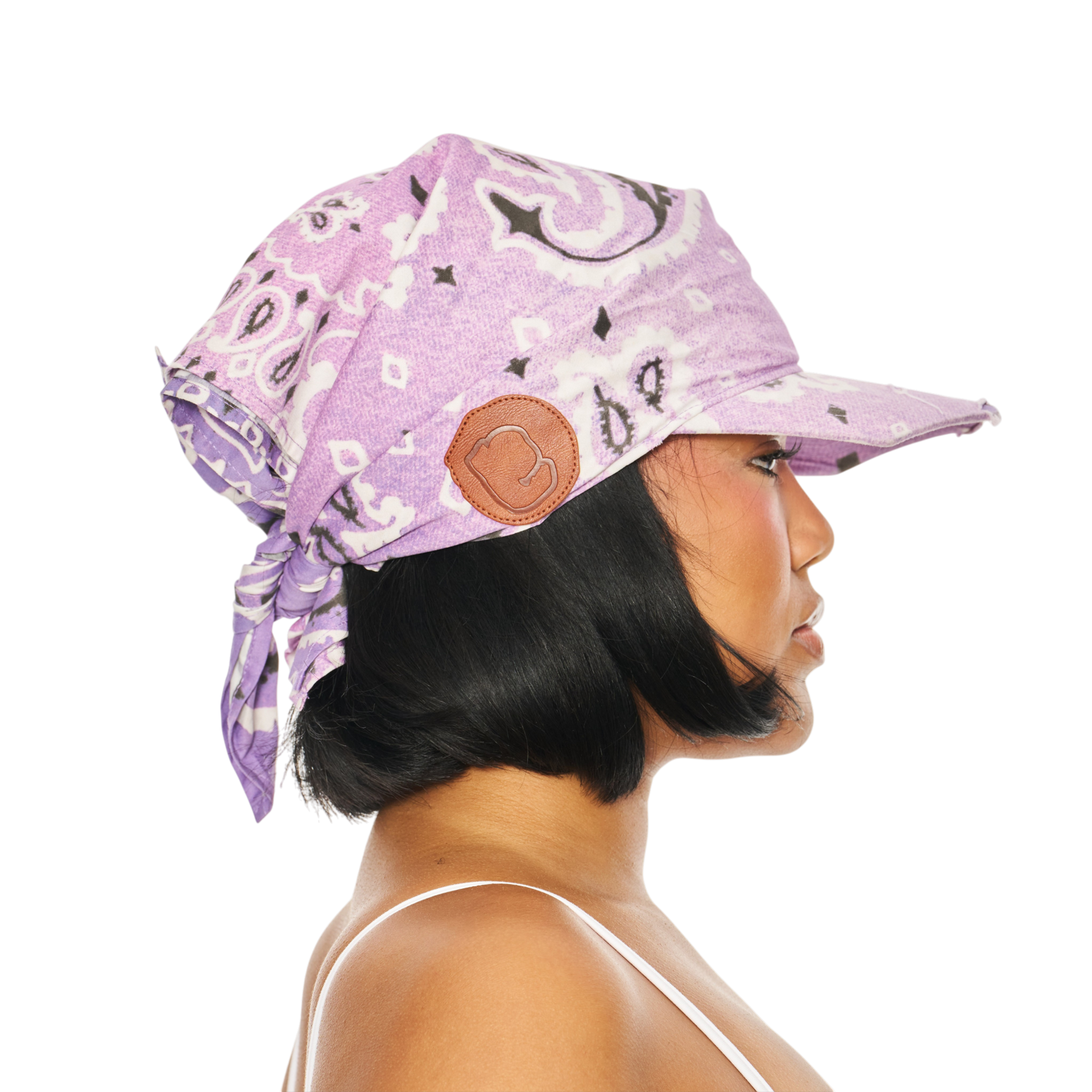 Paisley Hikage Tie Hat (Purple)