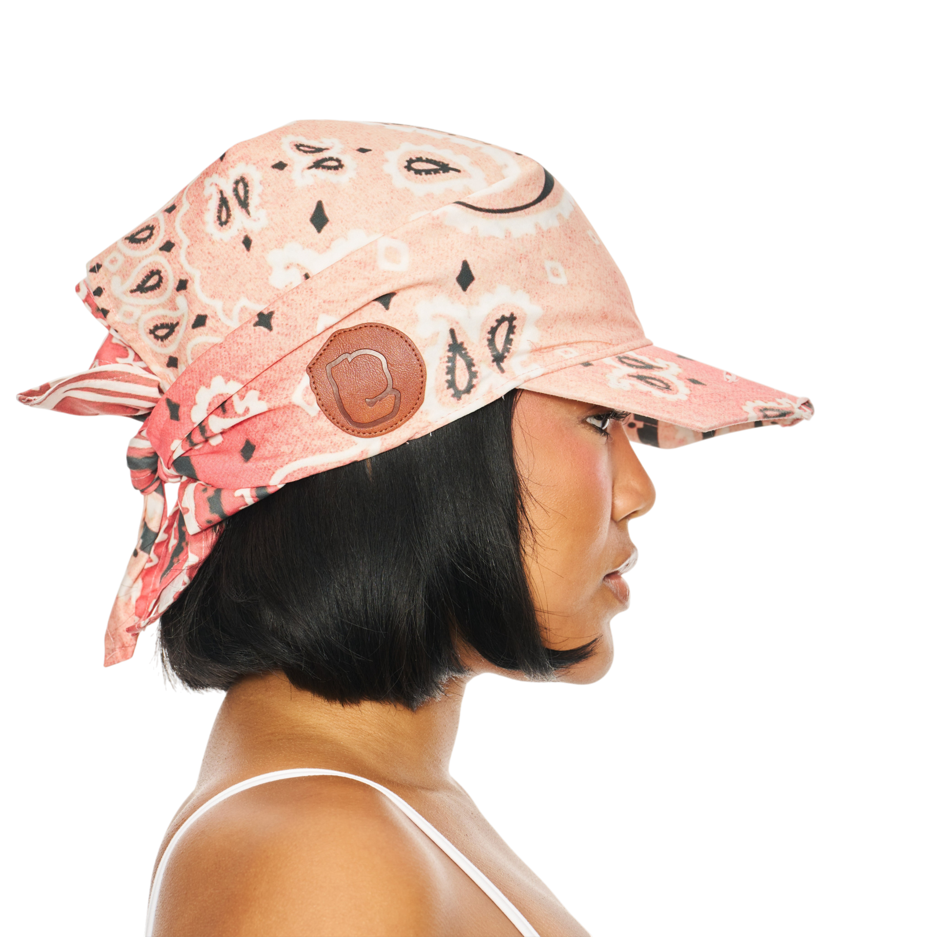 Paisley Hikage Tie Hat (Red)