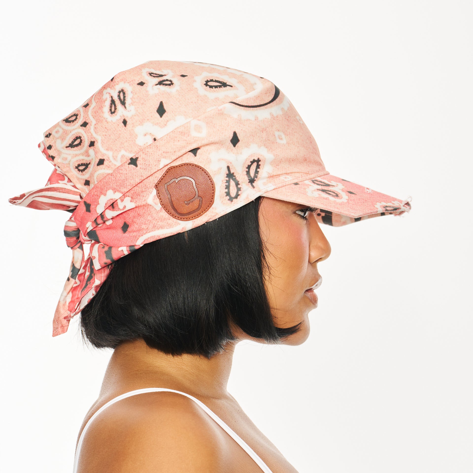 Paisley Hikage Tie Hat (Red)
