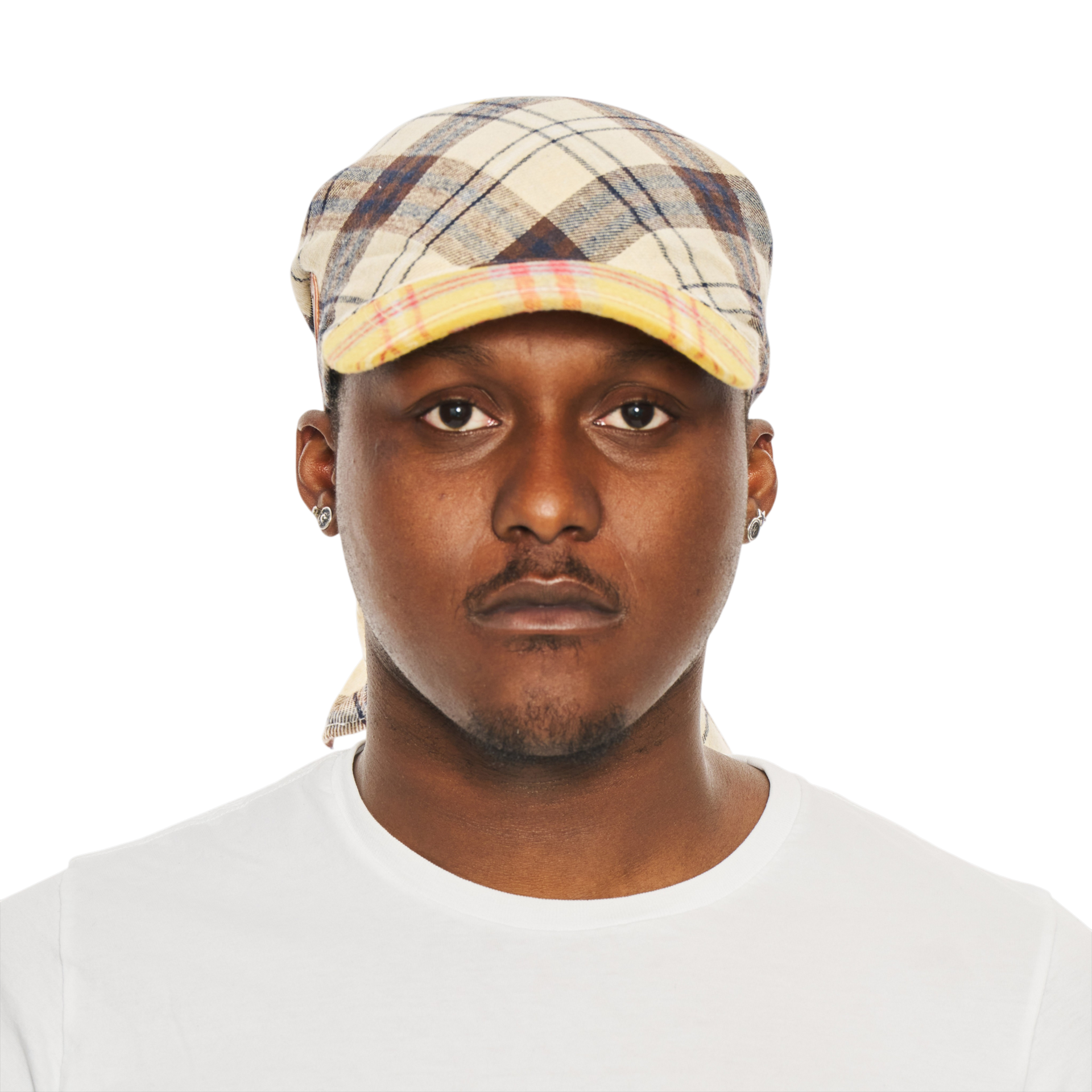 Hikage Tie Hat (WHITE PLAID)