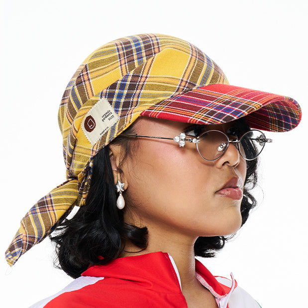 Hikage Tie Hat (YELLOW PLAID)