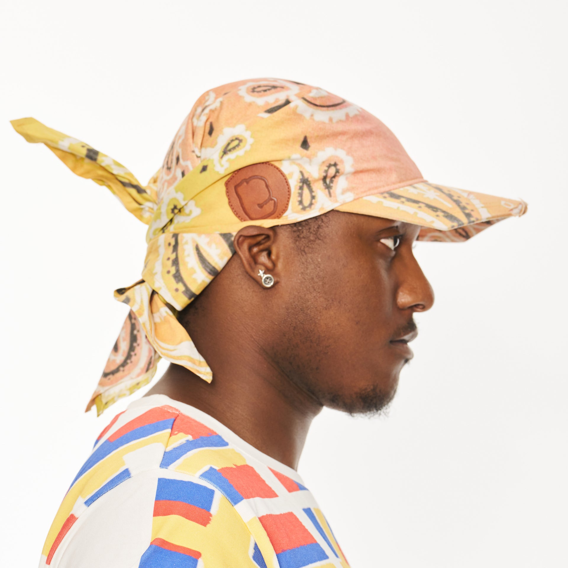 Paisley Hikage Tie Hat (Yellow)