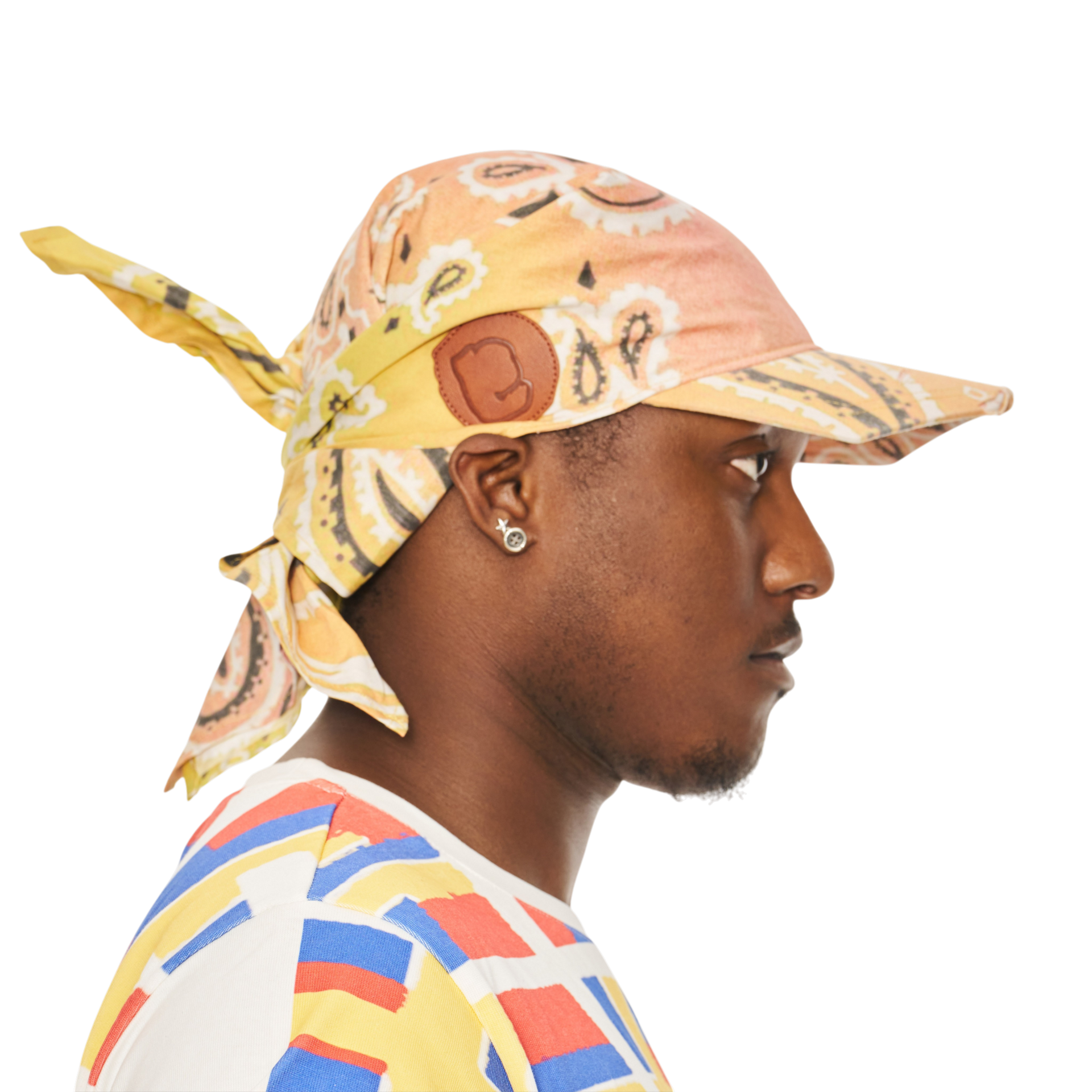 Paisley Hikage Tie Hat (Yellow)